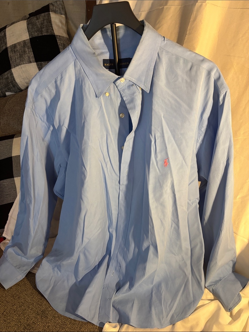 Ralph Lauren Light Blue Long-Sleeve Button-Down Dress Shirt